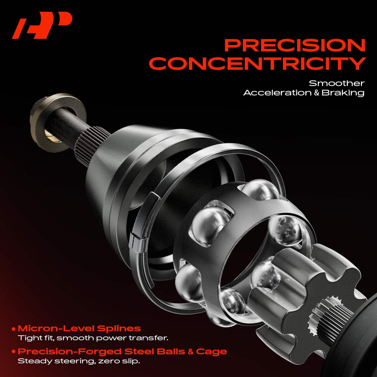 Set of 2 Front CV Axle Shaft Assembly W329