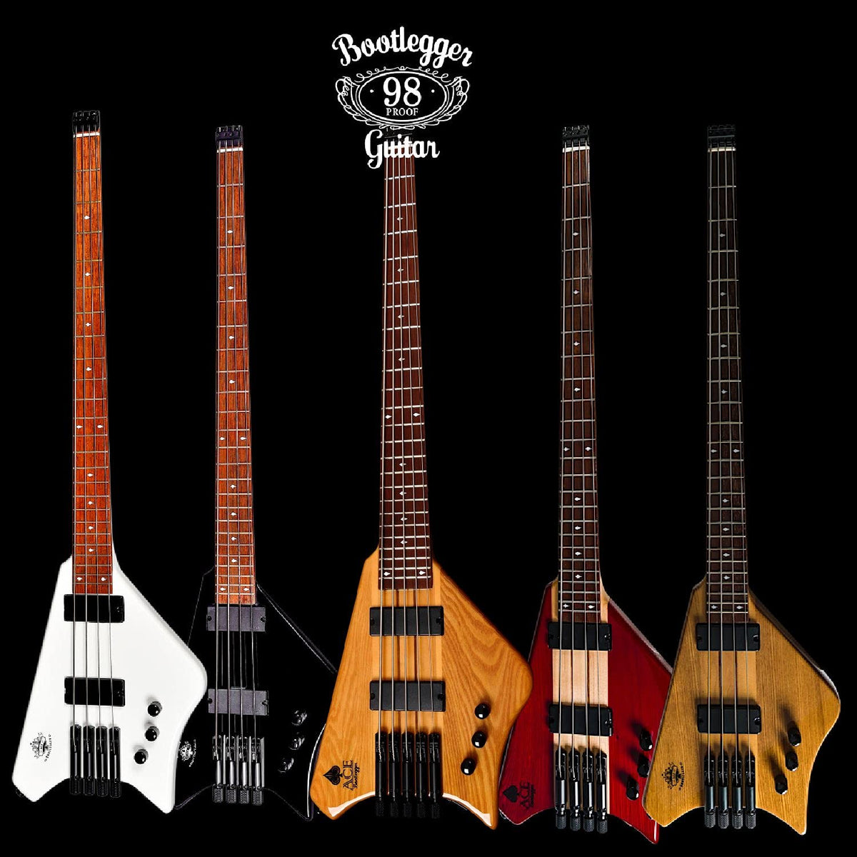 Black Headless 4 String Electric Bass Q906