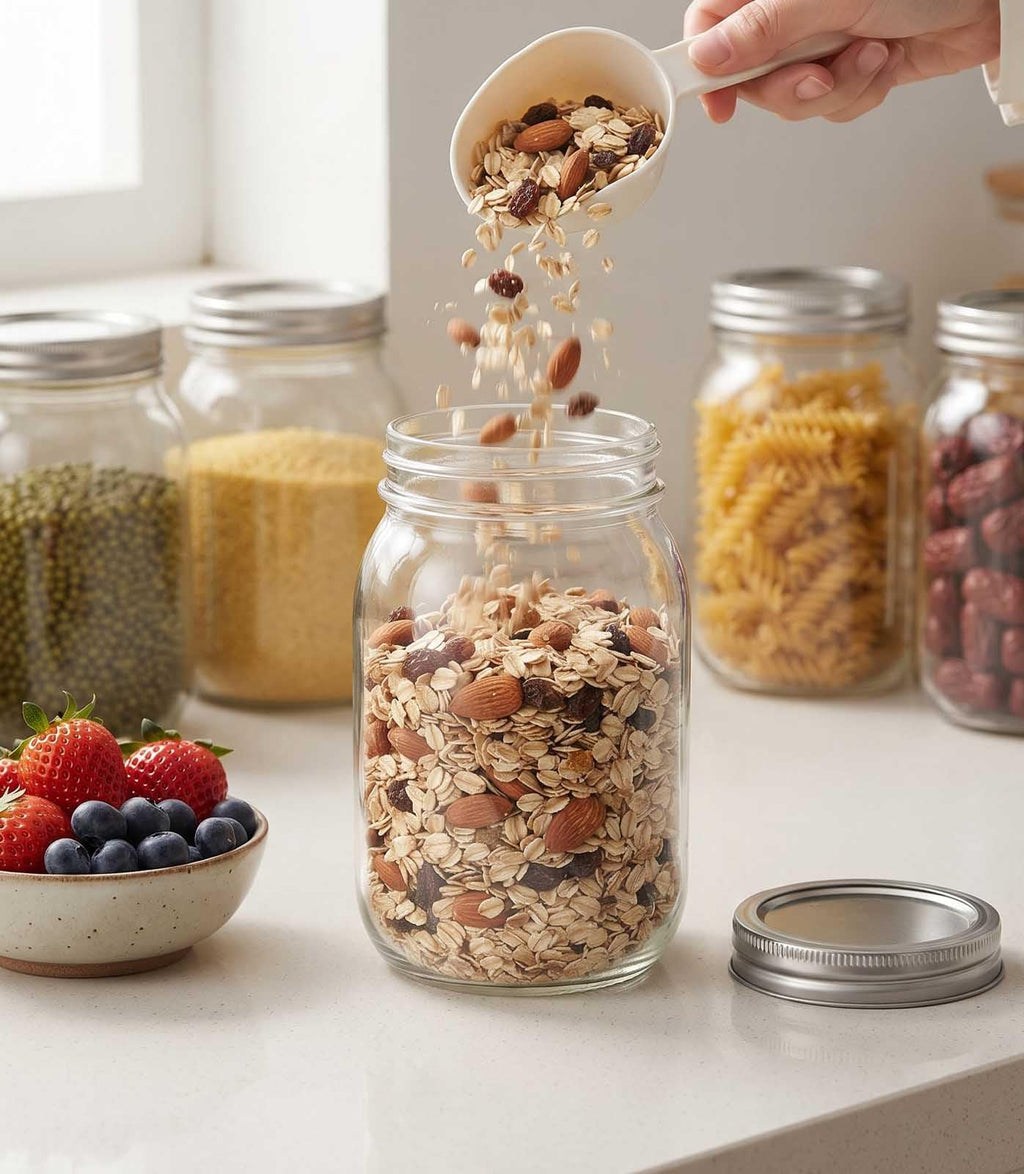16 oz 8 Pack Clear Glass Jars G163