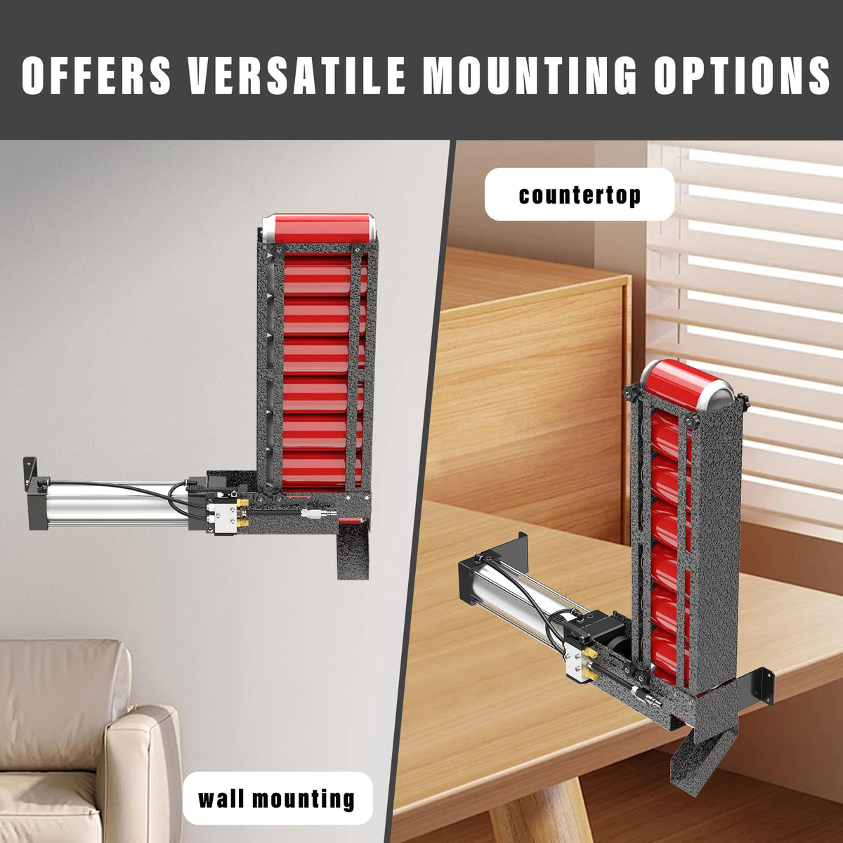Heavy Duty Aluminum Can Crusher Wall Mounted 12oz 16oz E99665