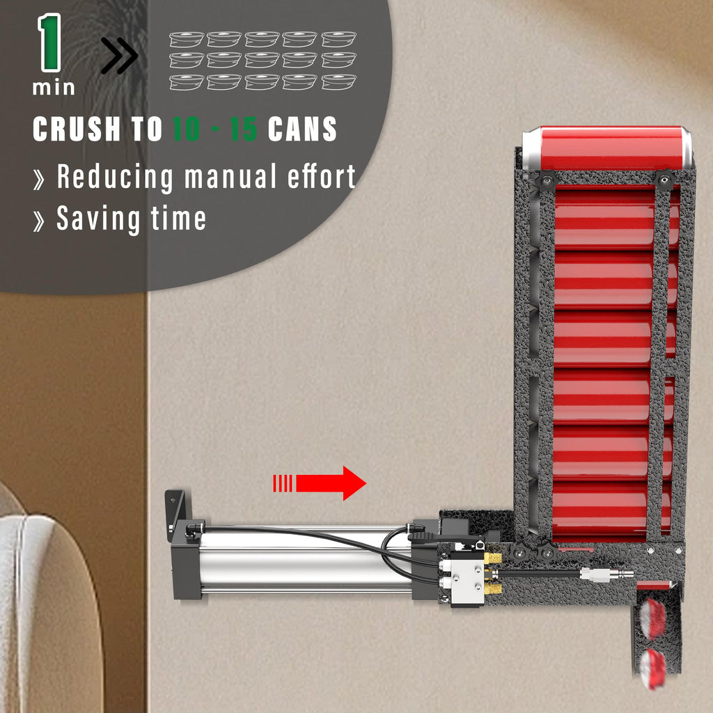Heavy Duty Aluminum Can Crusher Wall Mounted 12oz 16oz E99665