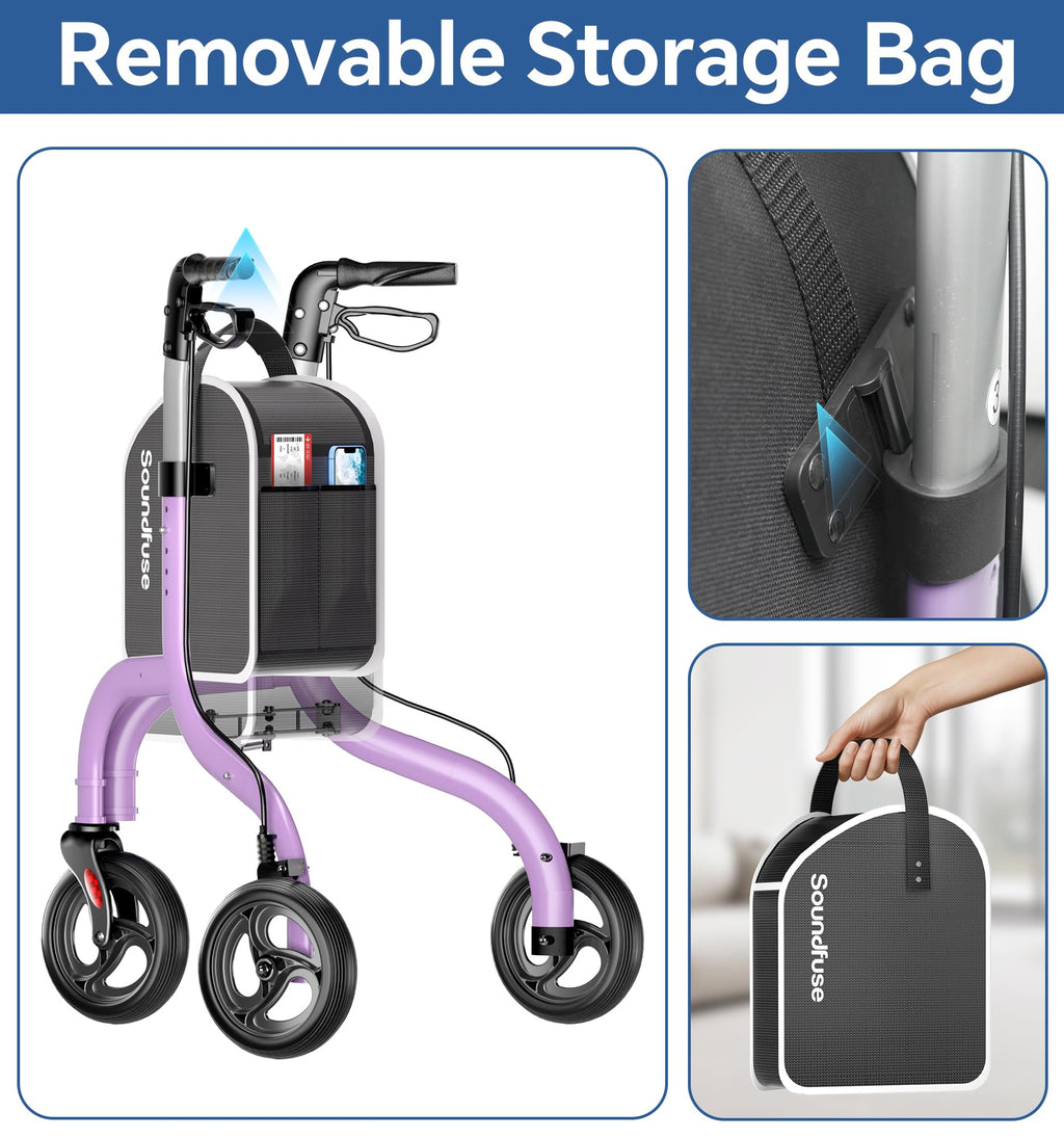 Lightweight Foldable Aluminum 3 Wheel Walkers D376143
