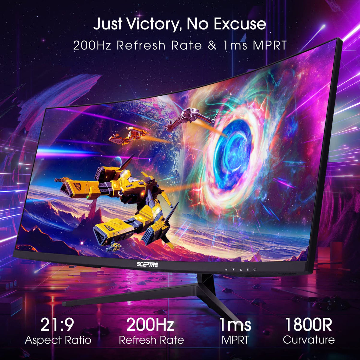 30-inch Curved Ultra Wide Gaming Monitor 200Hz H2602