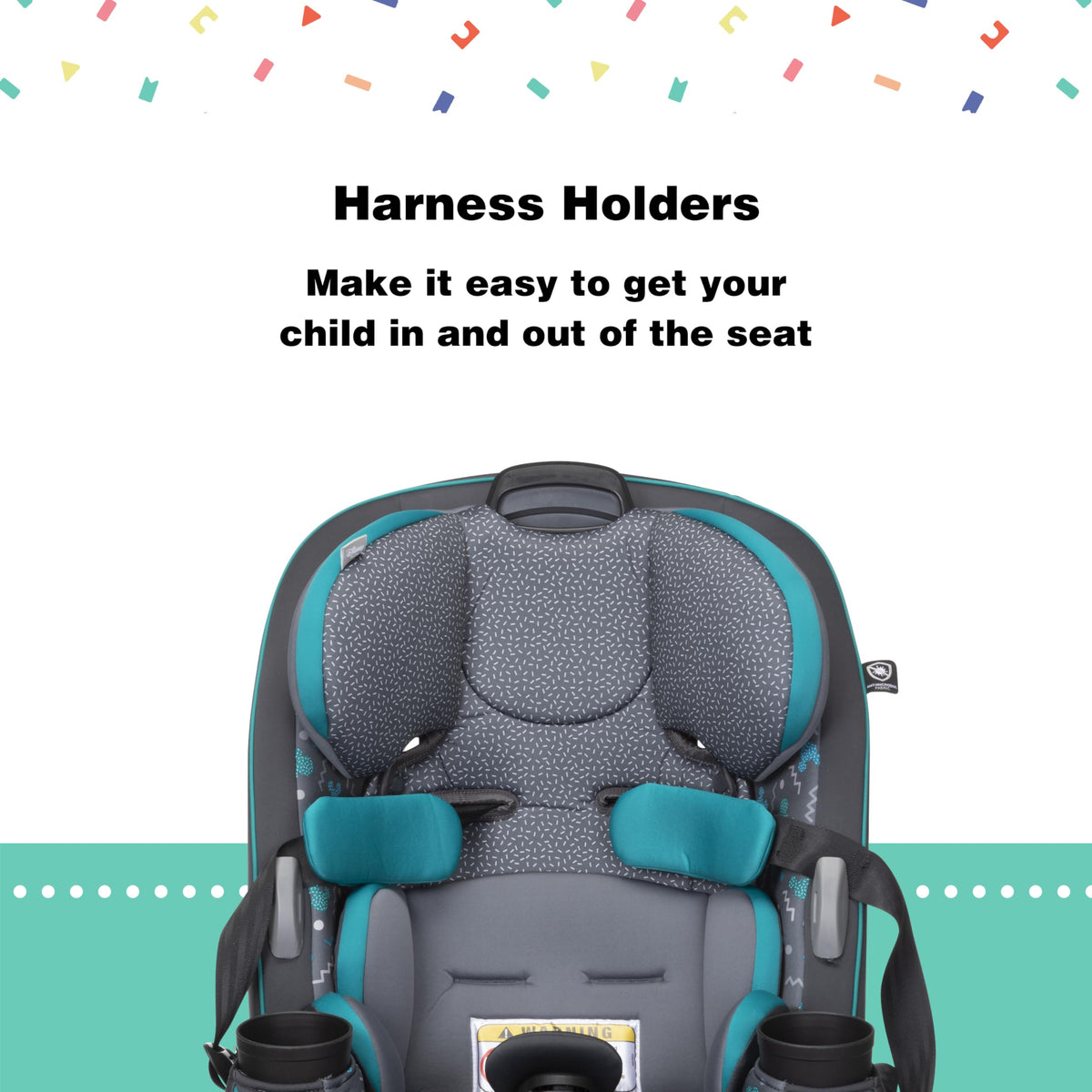 Convertible Car Seat, Rear Facing 5-40 pounds, Forward Facing 30-65 pounds, Booster 40-100 lbs F5716