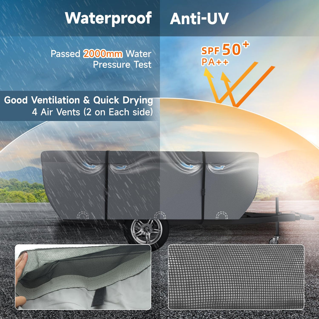 Waterproof Anti-UV Pop Up Camper Cover Fits 14'-16' Trailers H450063