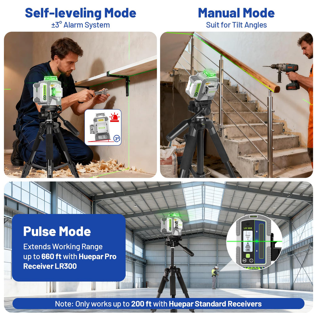 360 Self Leveling Green Laser Level with Tripod I770389