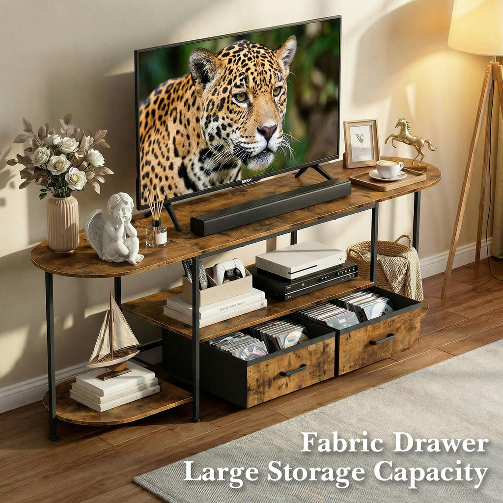 63" TV Stand with 2 Fabric Drawers L86863