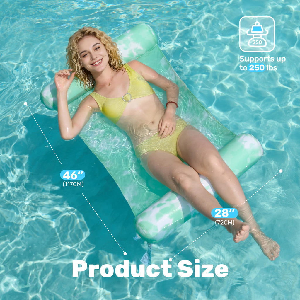 3 Pack 4-in-1 Inflatable Pool Floats Water Hammock Lounges W702