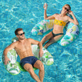 2 Pack Inflatable Pool Float Chair with Cup Holder S1300