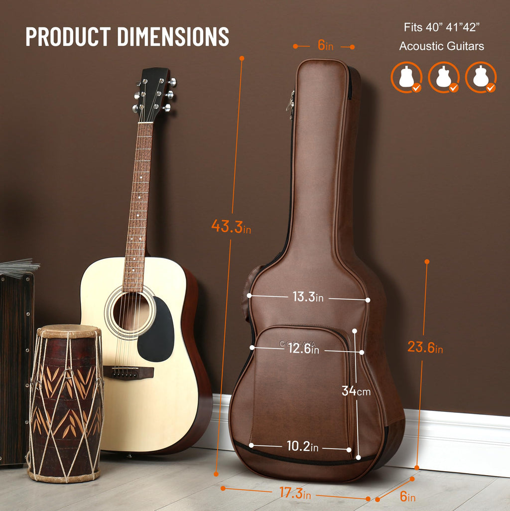 0.8in Thick Padding Waterproof Acoustic Guitar Case U648596