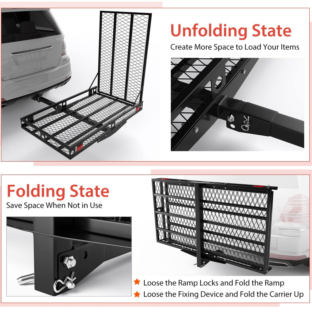 Hitch Cargo Carrier with Ramp W516