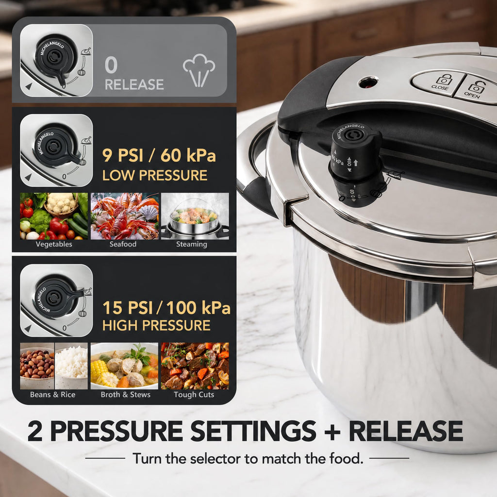 3.2QT Stainless Steel Stovetop Pressure Cooker B39459