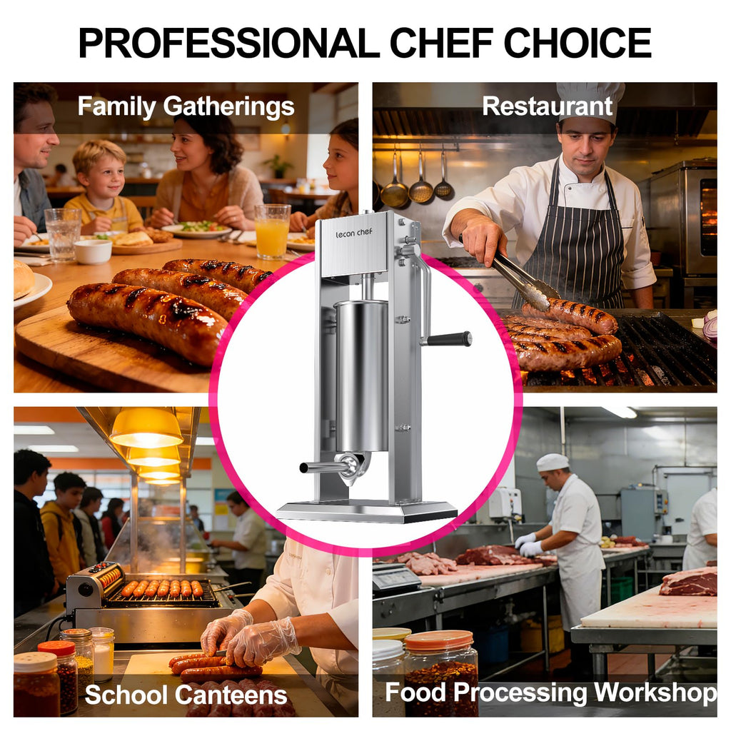 Manual Sausage Stuffer 11lbs/5L Vertical 4 Tubes B19909
