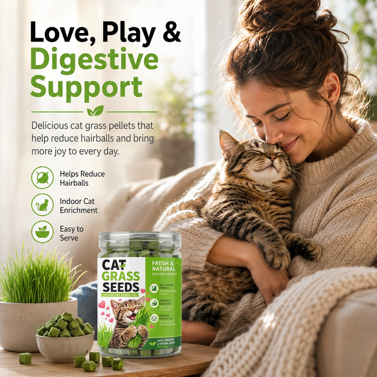 Cat Grass for Indoor Cats T322