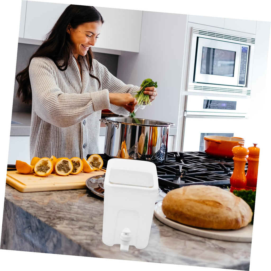 White PP Water Jug with Faucet V500655