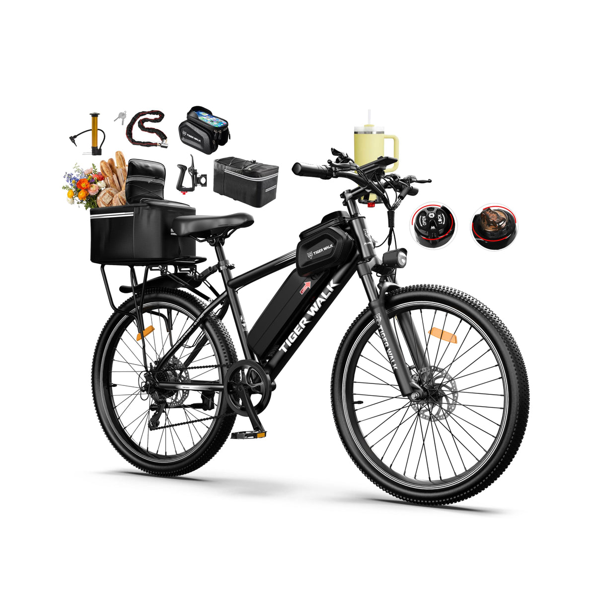 26" Electric Mountain Bike 48V 10Ah 7-Speed O5274
