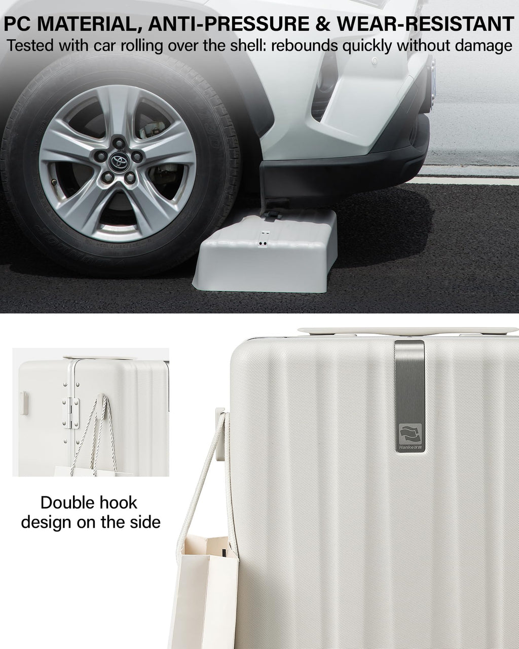 20 Inch Zipperless Aluminum Frame Hard Shell PC Carry-On Luggage with TSA Lock G18232