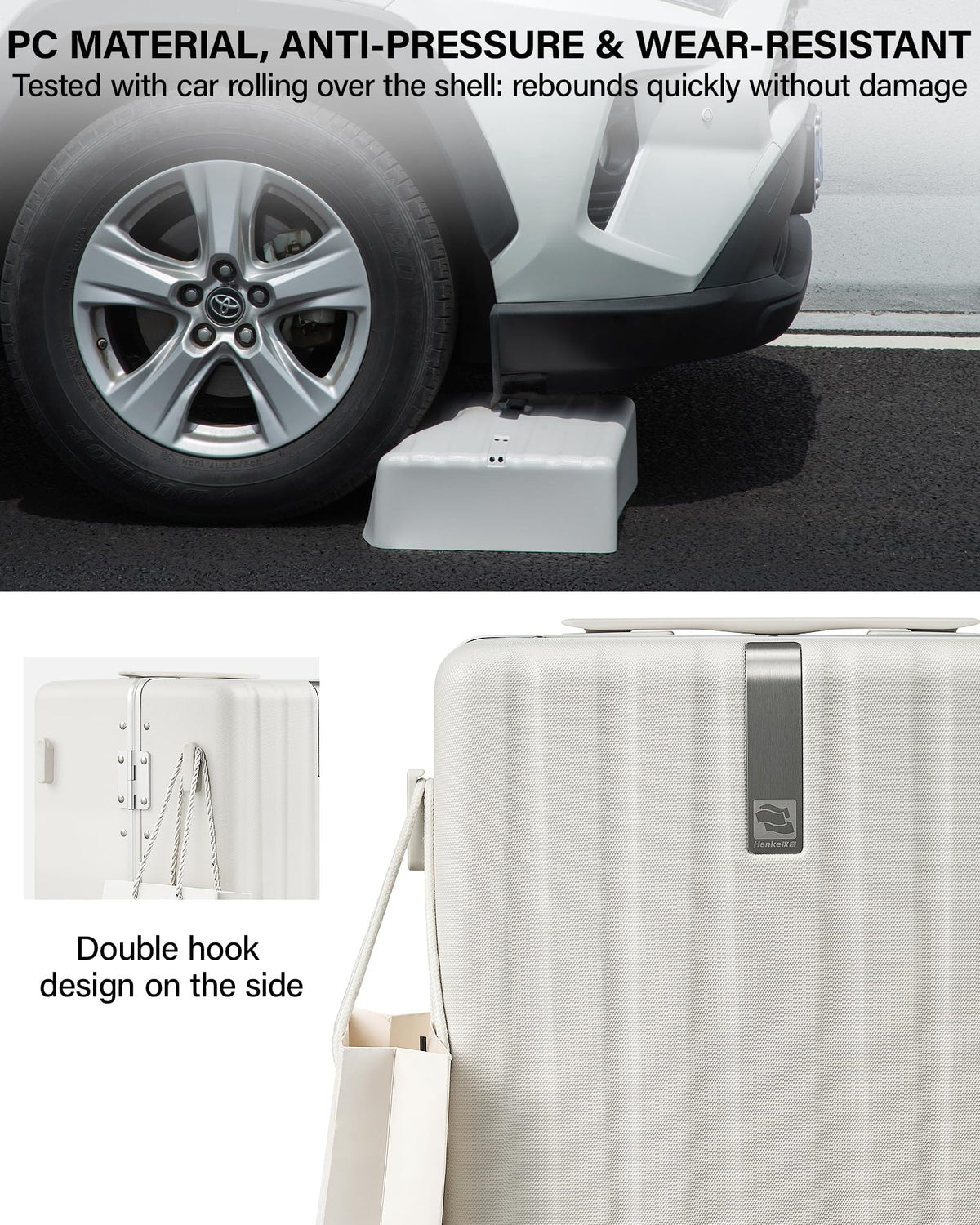 20 Inch Zipperless Aluminum Frame Hard Shell PC Carry-On Luggage with TSA Lock G18232