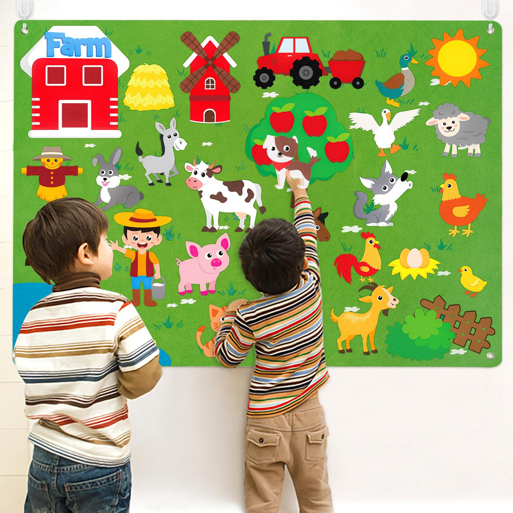 Farm Animals Felt Board Set 38Pcs L8124