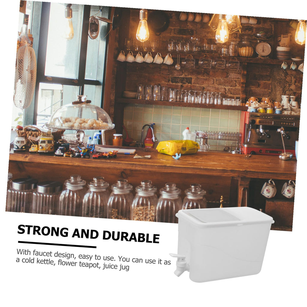 White PP Water Jug with Faucet V500655