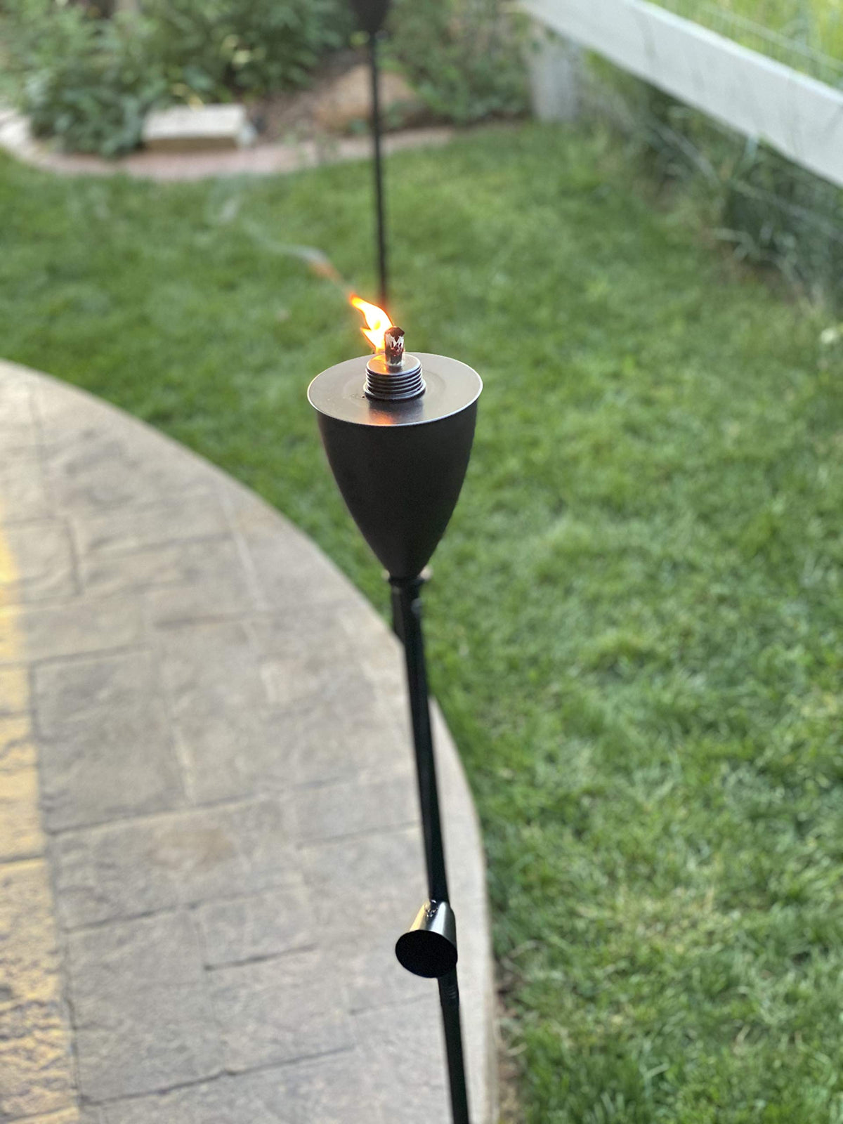 Outdoor Torches, Citronella Oil Compatible, Conical Bronze, 4 Pack Z598558