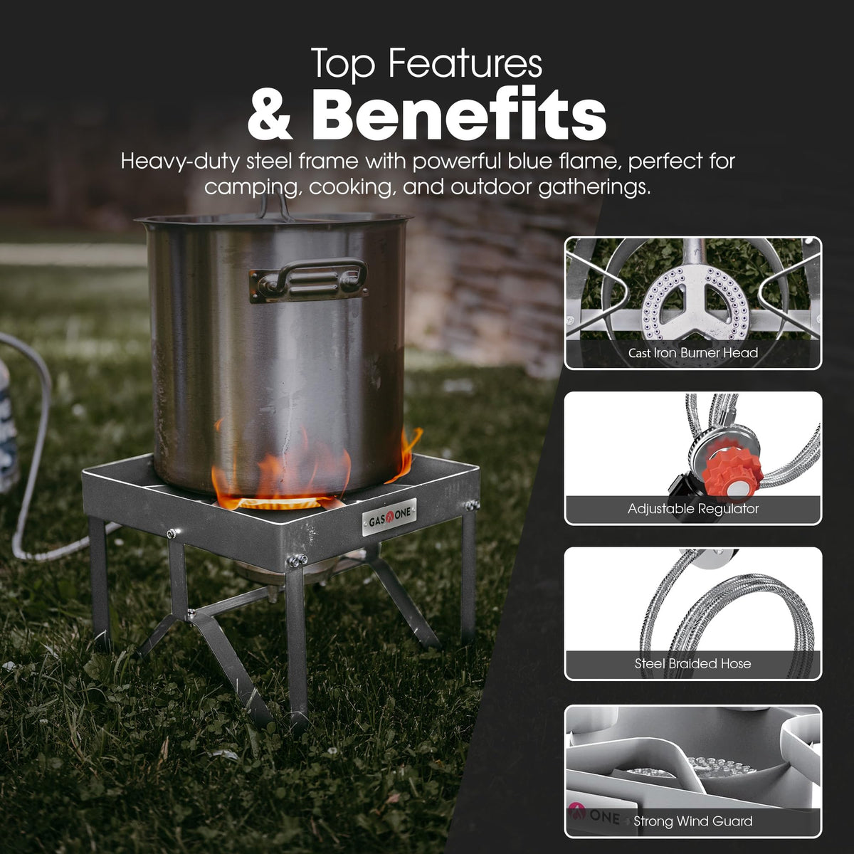 Stainless Steel Outdoor Propane Burner A1503
