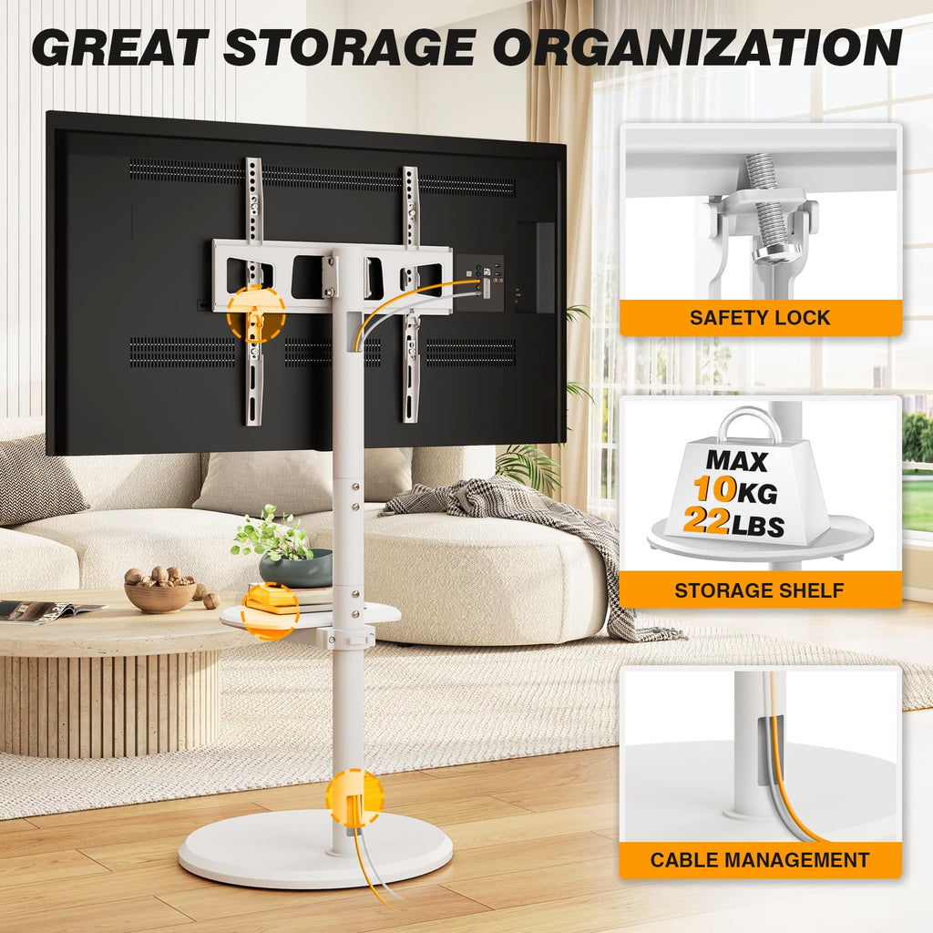 Rolling Mobile TV Stand for 32-65 Inch Flat Screen TVs C22386