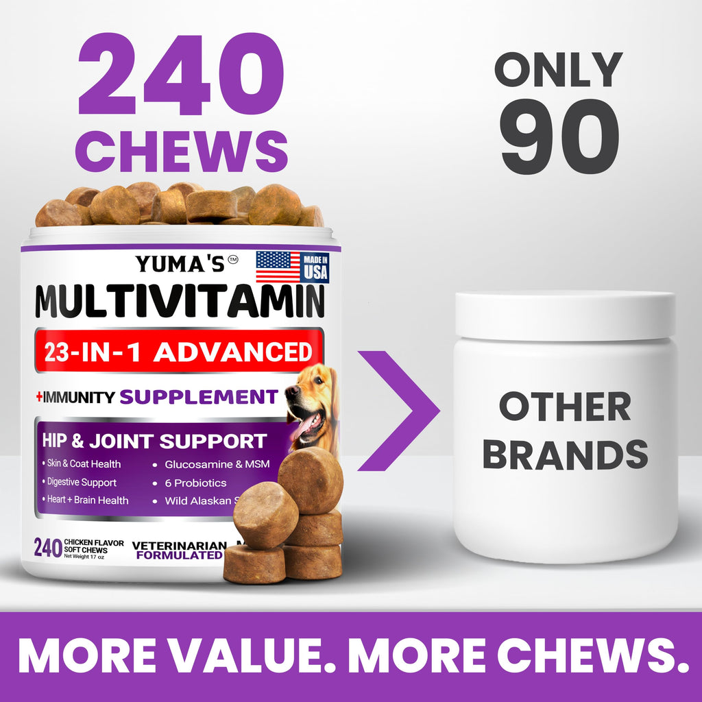 Dog Multivitamin with Glucosamine, 240 Treats L7946