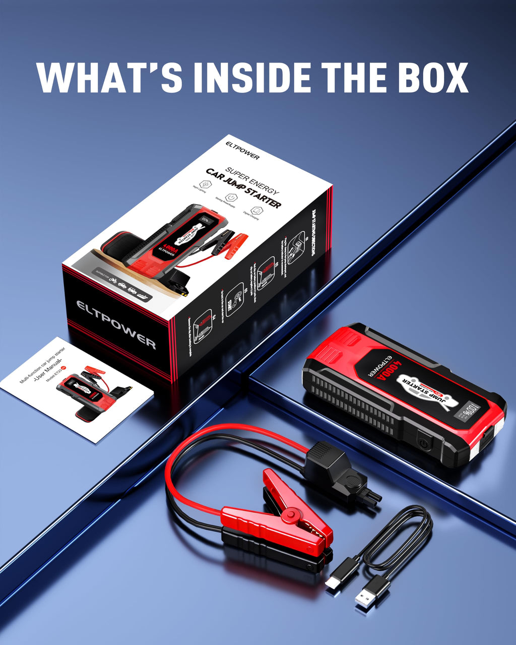 Heavy Duty 12V Portable Jump Starter with Carry Case Q85183