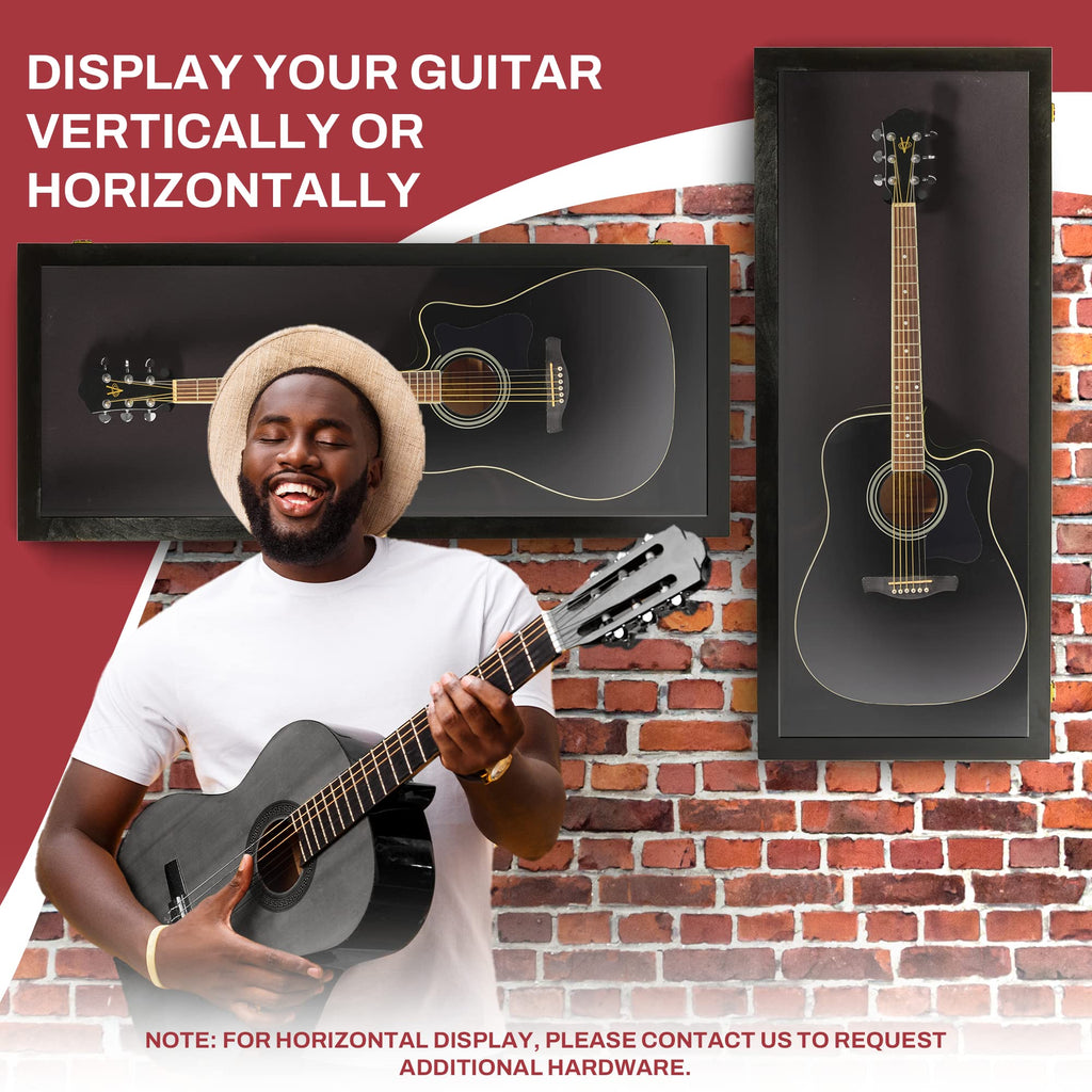 Acoustic Guitar Display Case Wall Mount Black X59475