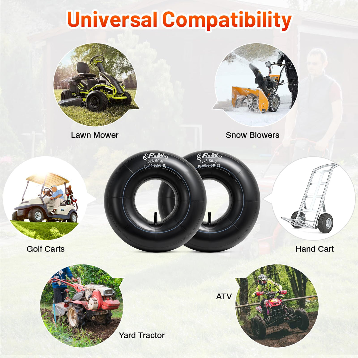 13x6.50-6 TR13 Straight Valve Stem Inner Tube V653434