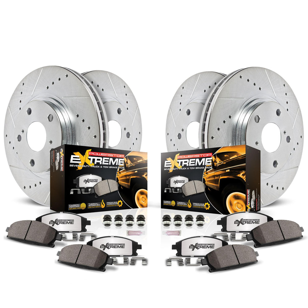 Front & Rear Brake Pad & Rotor Kit X498