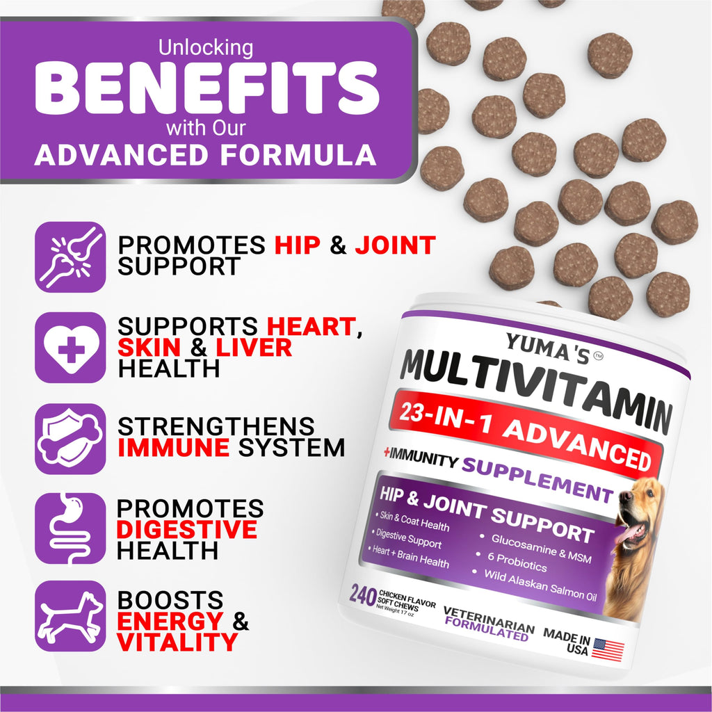 Dog Multivitamin with Glucosamine, 240 Treats L7946