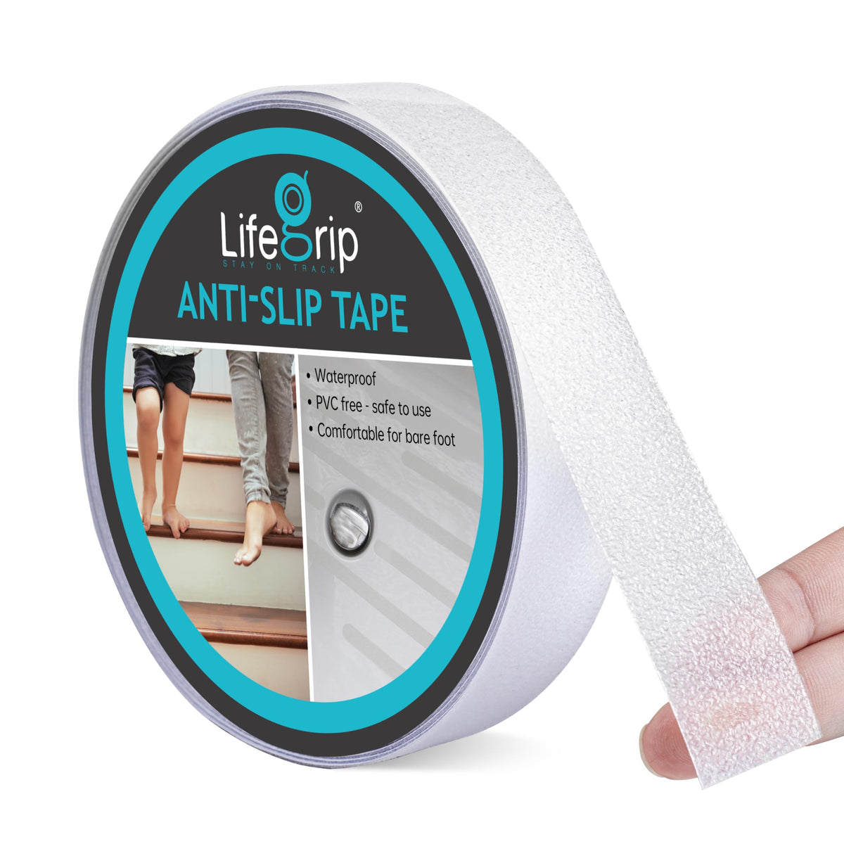 Clear Anti Slip Tape 1" x17Ft Waterproof Grip Tape V83377