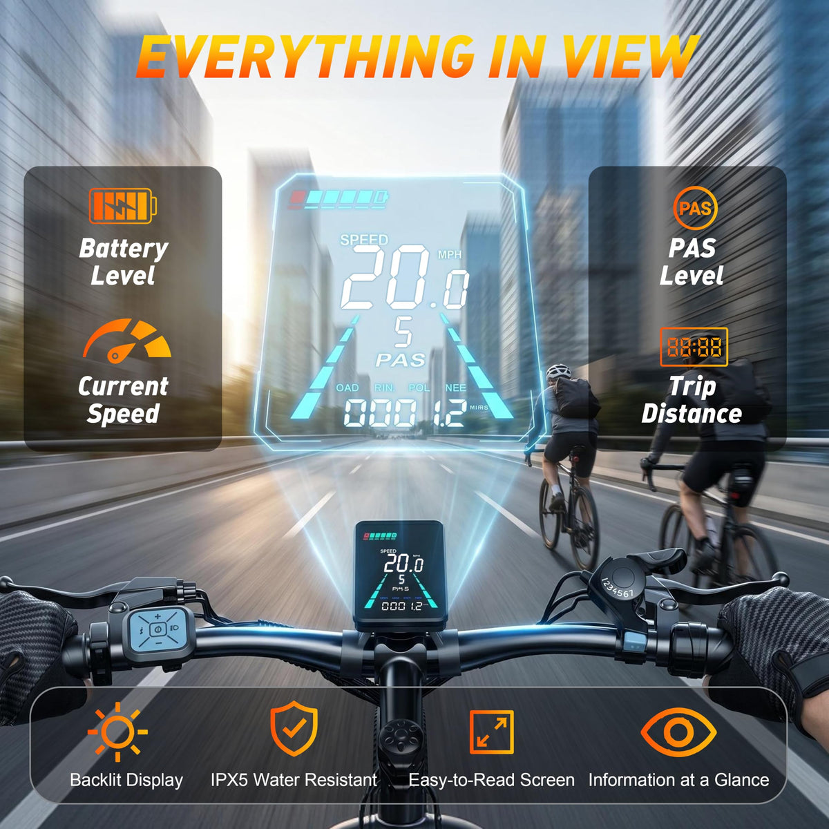 26" Electric Mountain Bike 48V 10Ah 7-Speed O5274