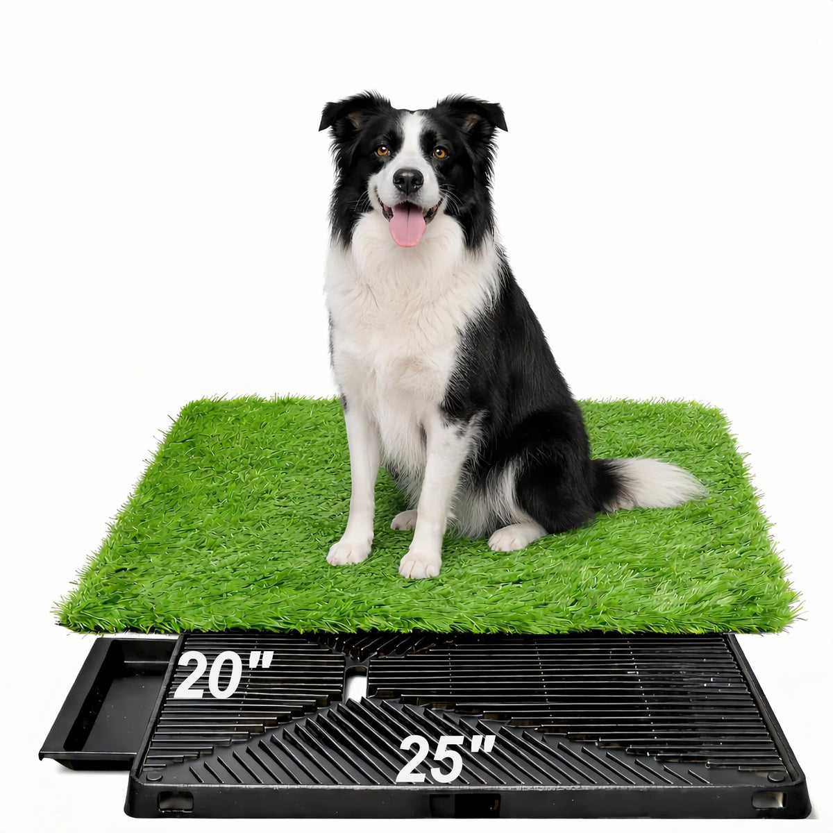 25" x 20" Artificial Grass Dog Potty Training Pad with Tray K7465