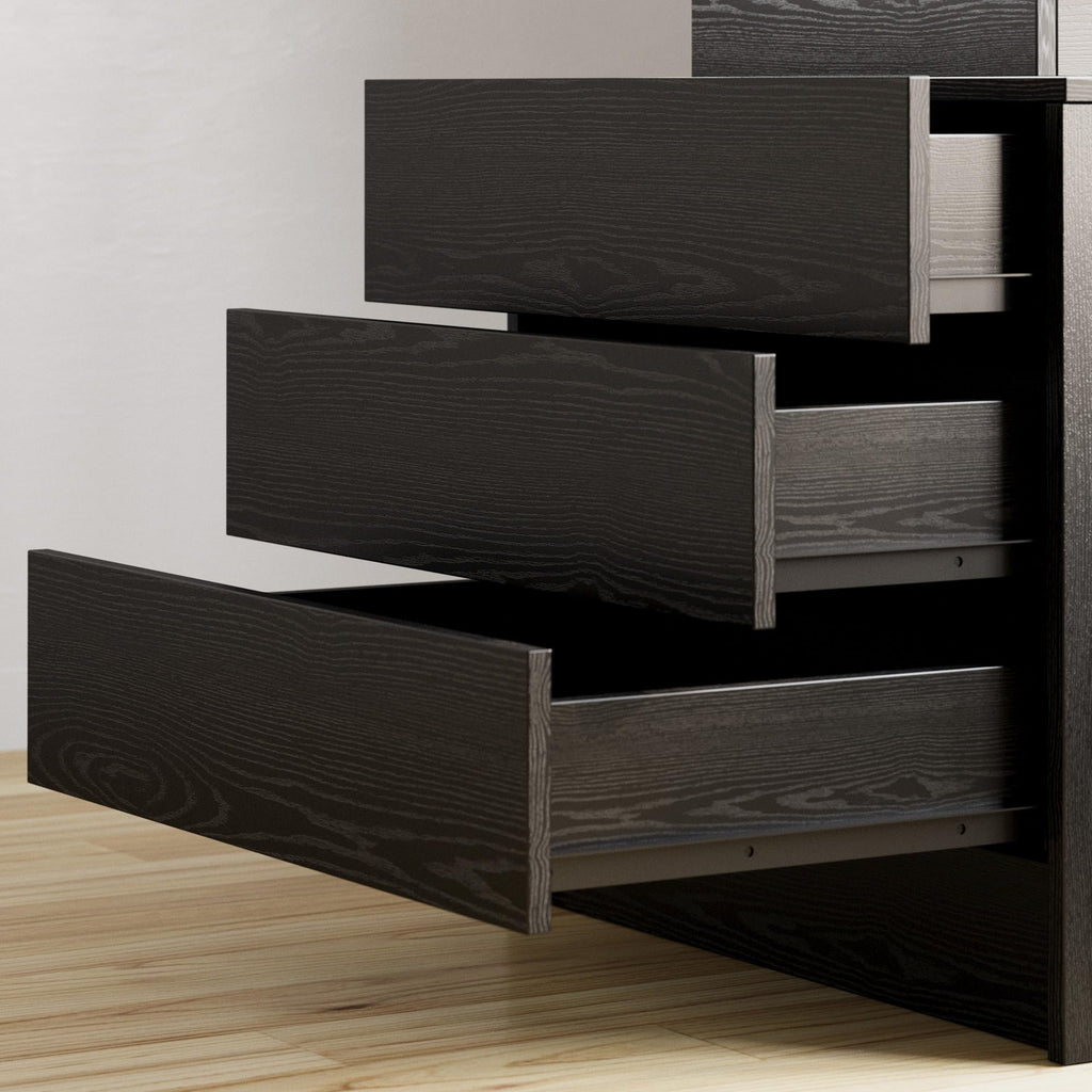 Black 3 Drawer Nightstand with Charging Station Z21483