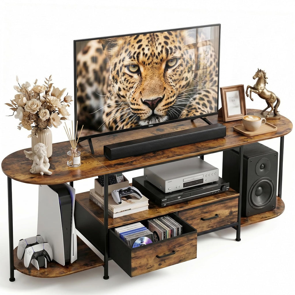 63" TV Stand with 2 Fabric Drawers L86863