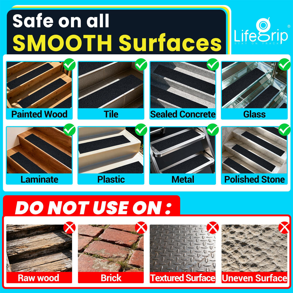 Clear Anti Slip Tape 1" x17Ft Waterproof Grip Tape V83377