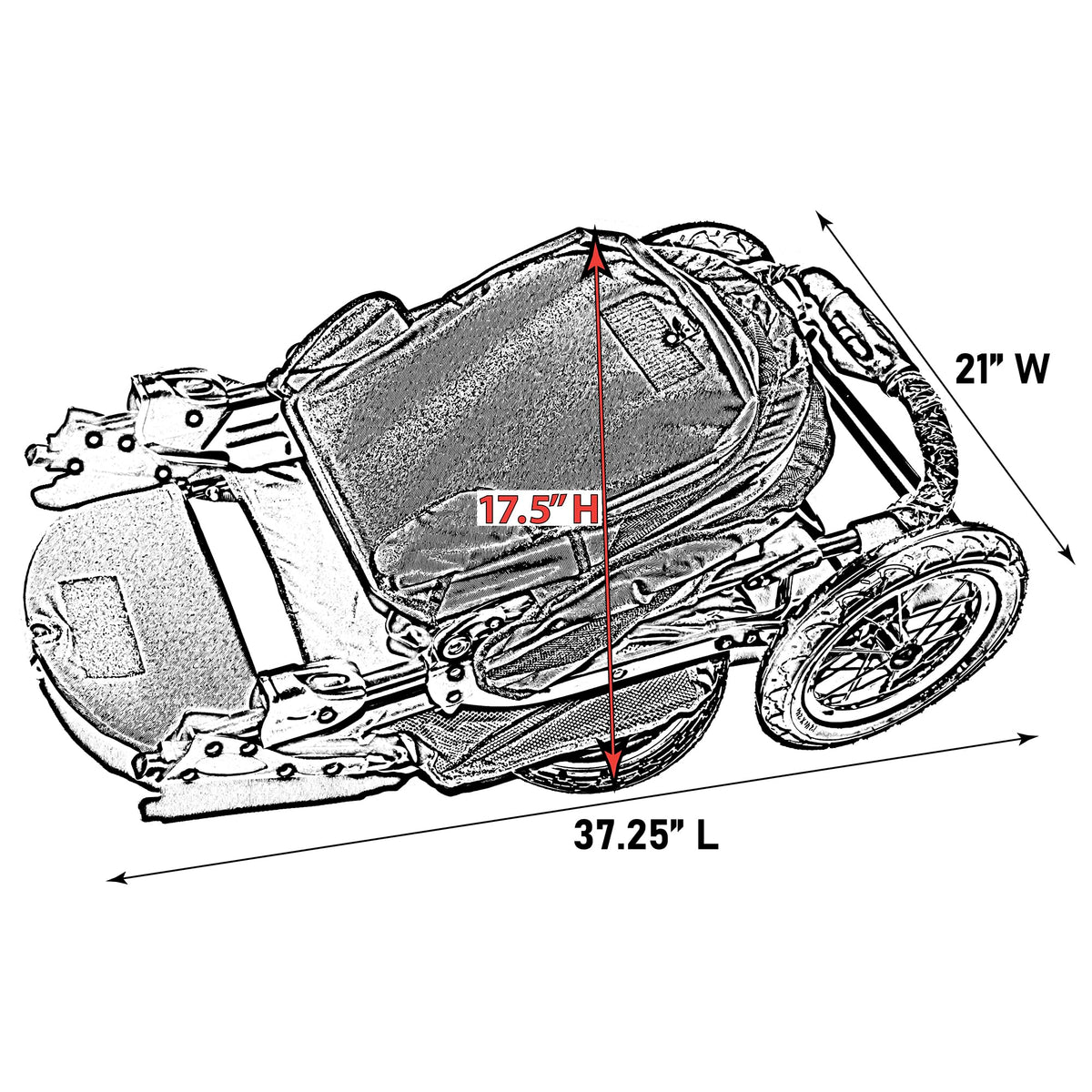 Spotted Pet Stroller L4969