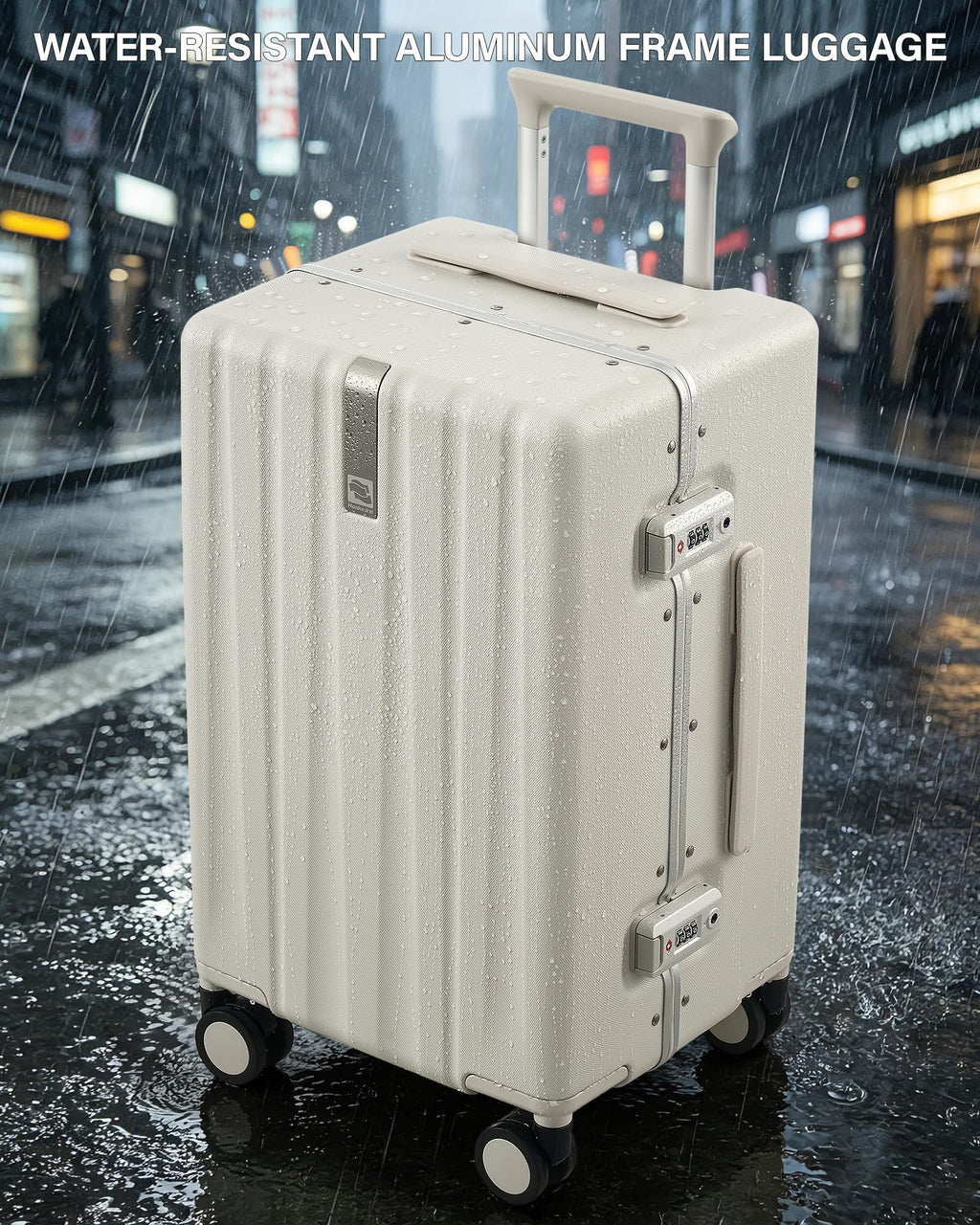 20 Inch Zipperless Aluminum Frame Hard Shell PC Carry-On Luggage with TSA Lock G18232