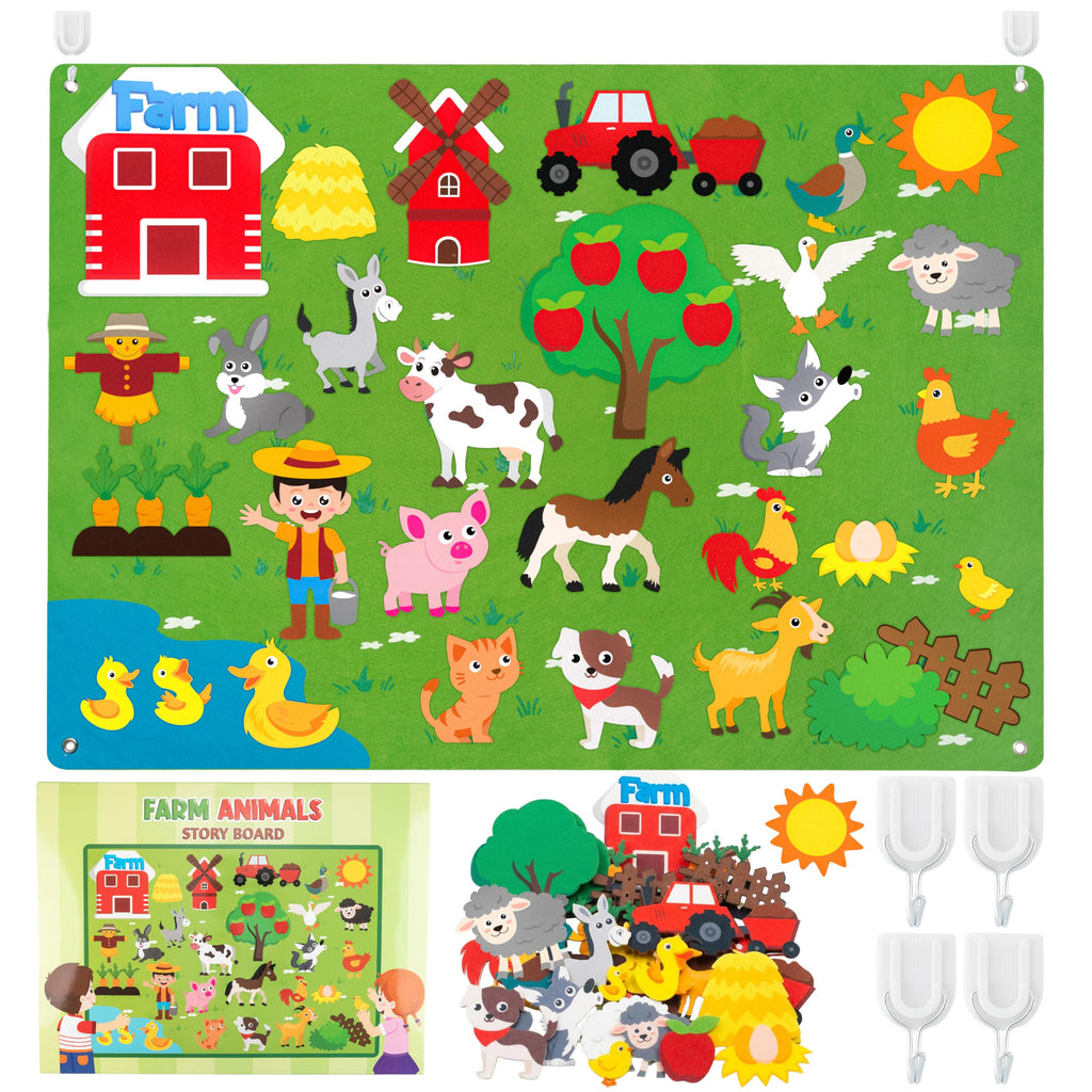 Farm Animals Felt Board Set 38Pcs L8124